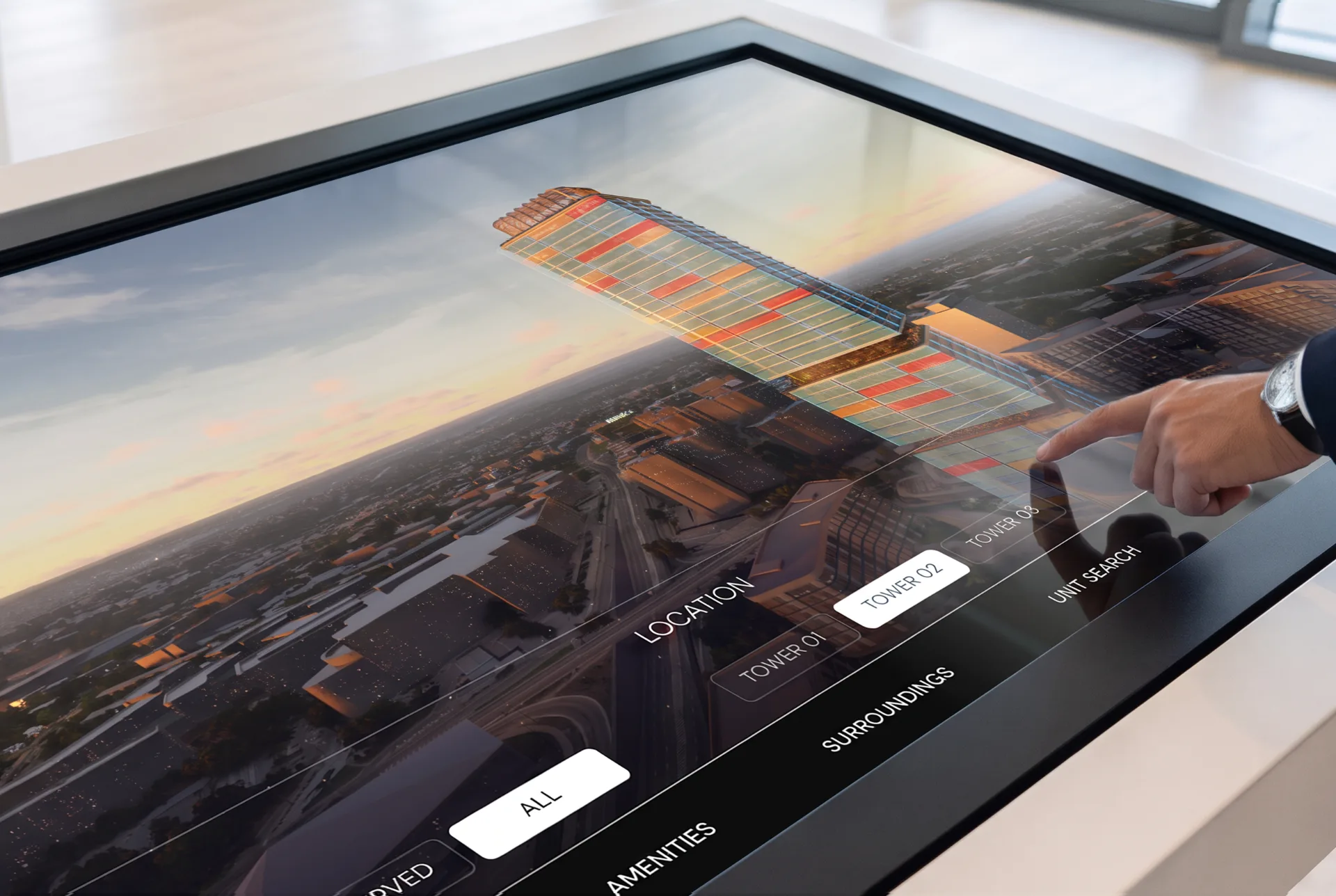 Digital twin on an interactive touch table