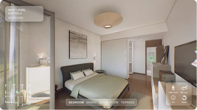 Bedroom in the interior configurator